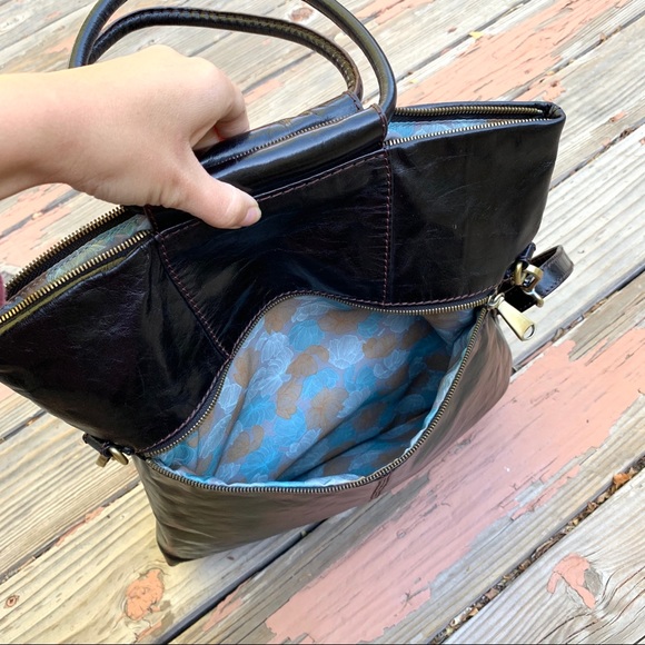 Hobo the original brown leather tote crossbody bag - Picture 6 of 8